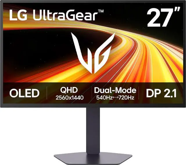 LG UltraGear 27 inch Dual mode QHD 2K 1440P 540Hz Full HD 720Hz  FreeSync Premium Pro & G-Sync Compatible USB-C Built-in Speaker OLED Gaming Computer Monitor w Height Adjustable, Swivel, Pivot Stand