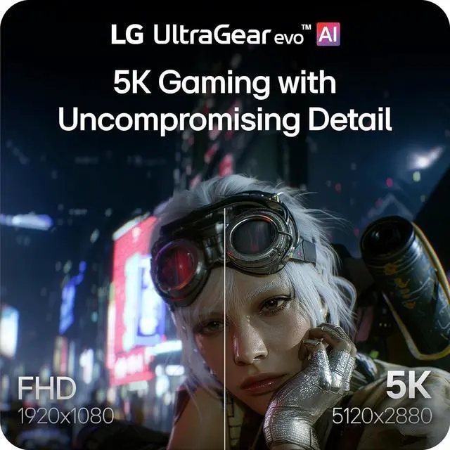 Alt view image 3 of 20 - LG UltraGear evo AI 27 inch Dual Mode 5K 165Hz QHD 2K 1440P 330Hz IPS MINI LED AMD FreeSync Premium & G-Sync Compatible HDR1000 1ms USB-C Built-in Speaker Gaming Computer Monitor with Height/Swivel/Pivot/Tilt Stand 27GM950B-B