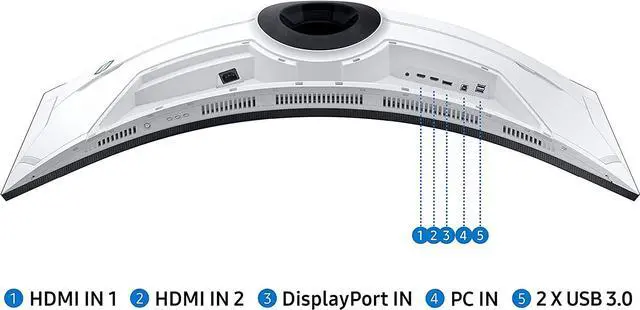 Alt view image 12 of 17 - Samsung Odyssey Neo G9 49" LS49AG952NNXZA 5120 x 1440 (2K) 240Hz 1ms (GTG) FreeSync Premium Pro G-Sync Compatible, DisplayPort HDMI, Height Adjust VESA Tilt Swivel Curved Gaming Monitor