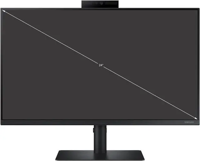 Alt view image 3 of 15 - Samsung LS24A400VENXZA 24" 1920 x 1080 Full HD IPS 75Hz FreeSync D-Sub DisplayPort HDMI USB 3.0 Built-In Speakers/Webcam Tilt Swivel Pivot Height Adjust VESA Monitor