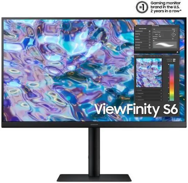 Alt view image 2 of 14 - SAMSUNG ViewFinity LS27B610EQNXZA ViewFinity S6 27" QHD 2560 x 1440 (2K) Max 75 Hz HDMI, DisplayPort, Audio FreeSync (AMD Adaptive Sync) IPS Monitor