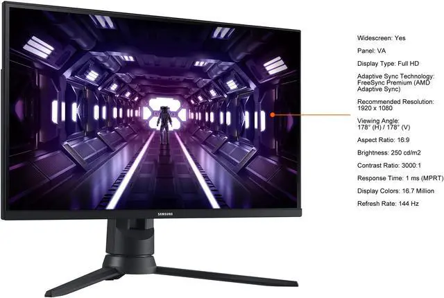 Alt view image 5 of 17 - SAMSUNG 27" 144 Hz VA FHD Gaming Monitor FreeSync Premium (AMD Adaptive Sync) D-Sub, HDMI, DisplayPort Odyssey G35T LF27G35TFBNXZA