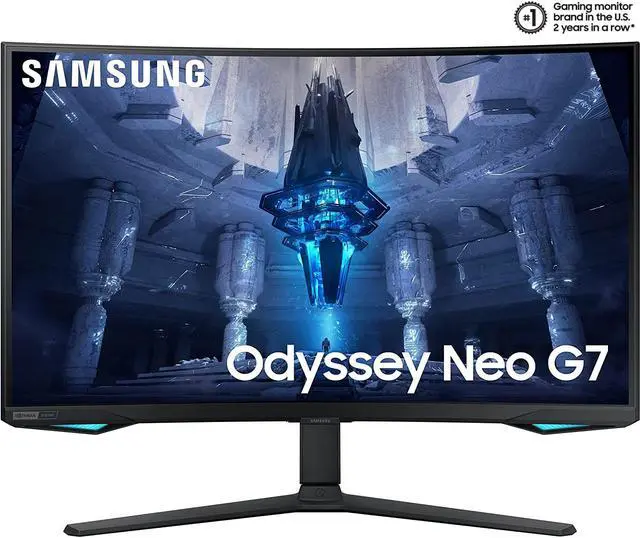 Alt view image 2 of 20 - SAMSUNG 32" 165 Hz VA UHD Gaming Monitor FreeSync Premium Pro (AMD Adaptive Sync) DCI-P3 95% HDMI, DisplayPort, USB, Audio Odyssey Neo G7 LS32BG752NNXGO