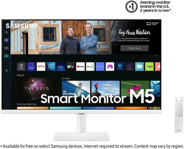 Alt view image 2 of 20 - SAMSUNG 27" 60 Hz VA FHD Smart Monitor with Streaming TV 4 ms (GTG) HDMI, USB Flat Panel M50B LS27BM501ENXZA