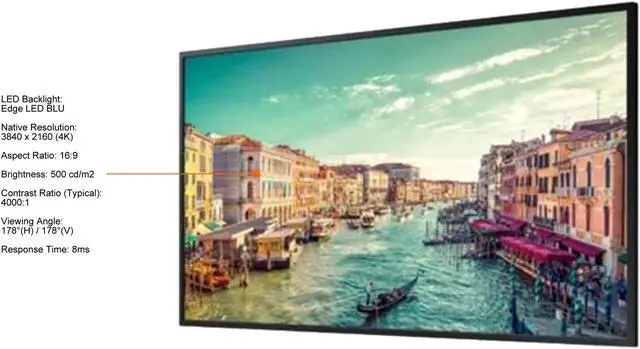 Alt view image 3 of 3 - Samsung QM50R-A 50" 8ms 3840 x 2160 (4K) Display 4000:1 Built-in Speaker