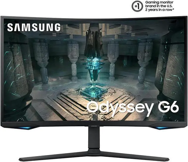 Alt view image 2 of 20 - SAMSUNG Odyssey LS32BG652ENXGO 32" WQHD 2560 x 1440 (2K) 240 Hz FreeSync Premium Pro (AMD Adaptive Sync) Built-in Speakers Curved Gaming Monitor