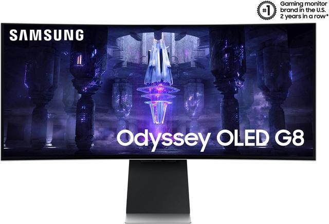 Alt view image 2 of 15 - SAMSUNG 34" Odyssey G85SB Series QD-OLED Ultra WQHD Curved Gaming Monitor, 175Hz, 0.03ms, DisplayHDR True Black 400, AMD FreeSync Premium Pro, Advanced Game Streaming, LS34BG850SNXZA
