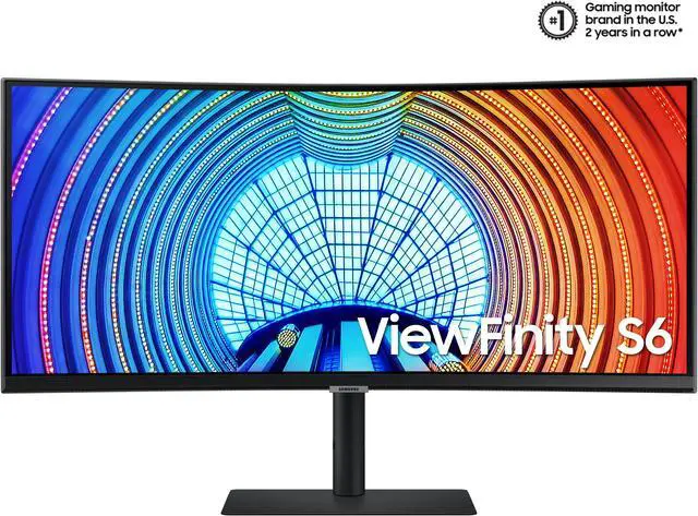 Alt view image 2 of 10 - SAMSUNG LS34A650UBNXGO ViewFinity S65UA 34" Ultra-WQHD 100Hz AMD FreeSync HDR10 with USB-C Curved Monitor
