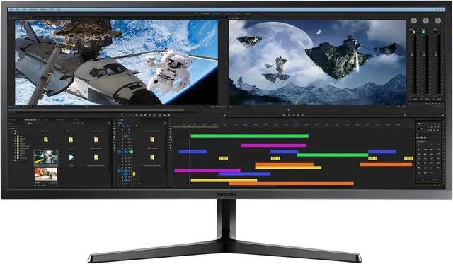 Alt view image 13 of 15 - SAMSUNG LS34J552WQNXZA 34" WQHD 3440 x 1440 (2K) 75 Hz 4ms GTG VA LED FreeSync Monitor