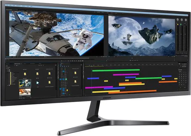 Alt view image 14 of 15 - SAMSUNG LS34J552WQNXZA 34" WQHD 3440 x 1440 (2K) 75 Hz 4ms GTG VA LED FreeSync Monitor