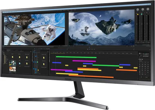 Alt view image 15 of 15 - SAMSUNG LS34J552WQNXZA 34" WQHD 3440 x 1440 (2K) 75 Hz 4ms GTG VA LED FreeSync Monitor