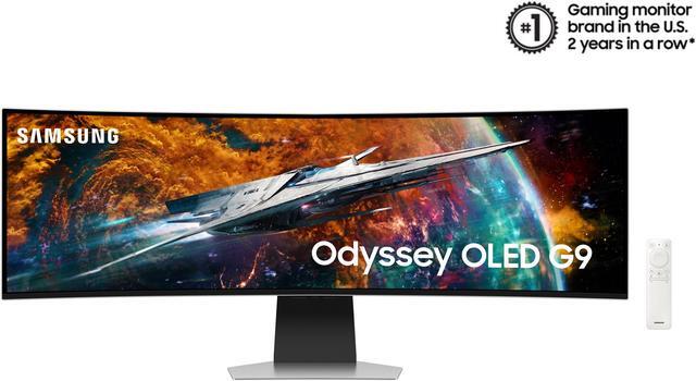Alt view image 2 of 19 - SAMSUNG 49" Odyssey QD-OLED G9 Curved Gaming Monitor 240Hz LS49CG954SNXZA - Black