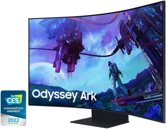 Alt view image 2 of 19 - Samsung 55" Odyssey Ark 2nd Gen. 4K UHD 165Hz 1ms Quantum Mini-LED Curved Gaming Screen LS55CG970NNXGO