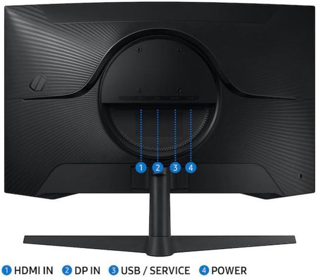 Alt view image 7 of 7 - Samsung 32" Odyssey G55C QHD 165Hz Curved Gaming Monitor, 1ms(MPRT), AMD FreeSync, 1xDisplayPort 1.2, 1xHDMI 2.0, Stand Adjustments, LS32CG552ENXZA