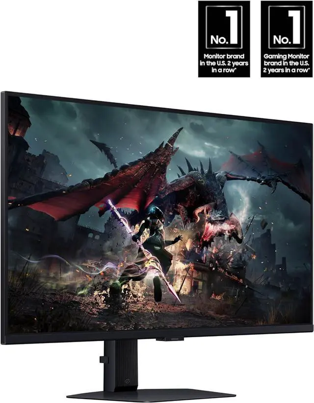 Alt view image 2 of 14 - SAMSUNG Odyssey G5 32" 180 Hz Fast IPS QHD FreeSync (AMD Adaptive Sync) 2560 x 1440 (2K) sRGB 99% Gaming Monitor w/ Height, Pivot, Swivel, Tilt Adjustable stand LS32DG502ENXZA