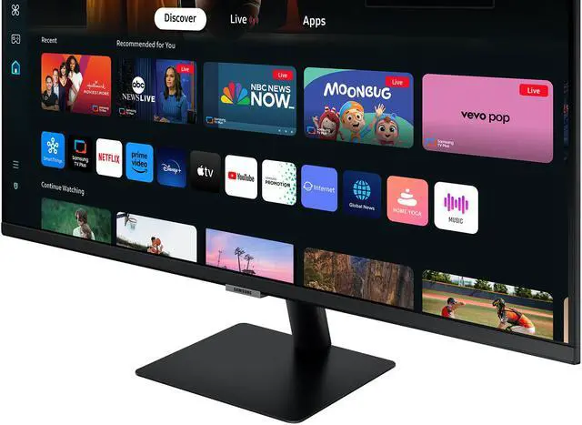 Alt view image 11 of 13 - SAMSUNG M7 32" 4K UHD 60Hz smart streaming monitor w/ speakers and USB-C LS32DM702UNXGO