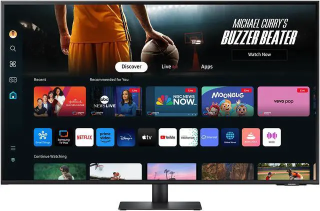 Alt view image 3 of 13 - Samsung 43" Smart Monitor M7 (M70D) 4K UHD with Streaming TV, Speakers and USB-C - Black - LS43DM702UNXGO