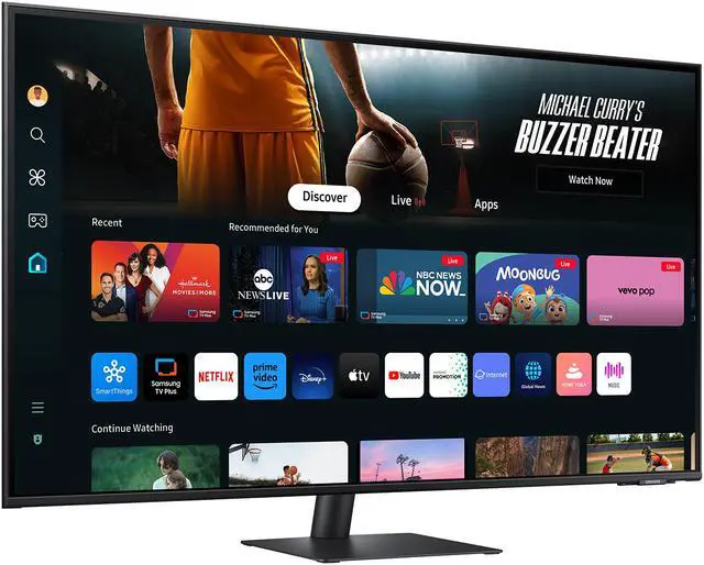 Alt view image 5 of 13 - Samsung 43" Smart Monitor M7 (M70D) 4K UHD with Streaming TV, Speakers and USB-C - Black - LS43DM702UNXGO