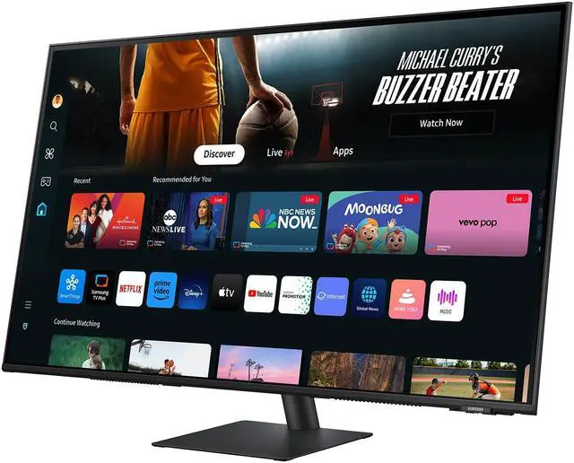 Alt view image 9 of 13 - Samsung 43" Smart Monitor M7 (M70D) 4K UHD with Streaming TV, Speakers and USB-C - Black - LS43DM702UNXGO