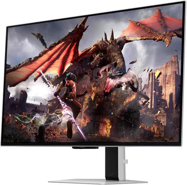 Alt view image 4 of 18 - Samsung 32" Odyssey G8 OLED 4K UHD 240Hz 0.03ms Smart Gaming Monitor Glare Free, G-Sync compatible with Sleek Metal Design -  LS32DG802SNXZA