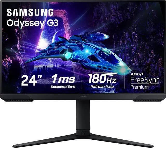 Main image of Samsung 24" Odyssey G3 (G30D) Gaming Monitor FHD 180Hz 1ms with Ergonomic Stand - LS24DG302ENXZA