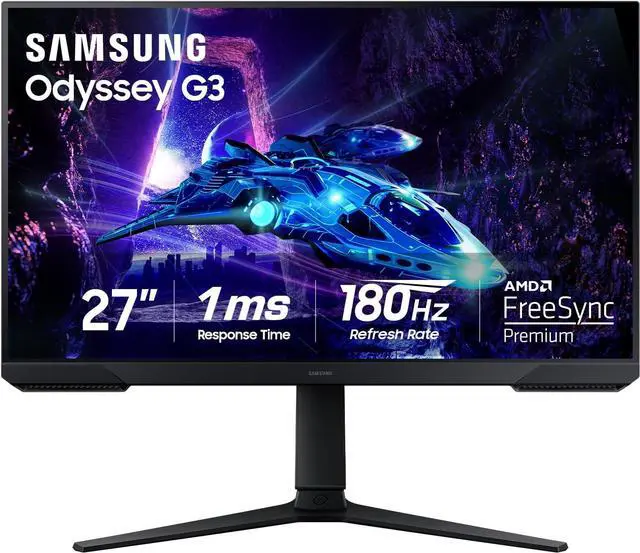 Main image of Samsung 27" Odyssey G3 (G30D) Gaming Monitor FHD 180Hz 1ms with Ergonomic Stand - LS27DG302ENXZA