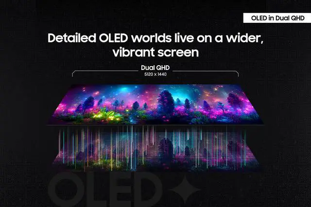 Alt view image 17 of 19 - Samsung 49" Odyssey OLED G9 (G93SD) Dual QHD 240Hz 0.03ms G-Sync Compatible Curved Gaming Monitor with Glare Free (LS49DG934SNXGO)