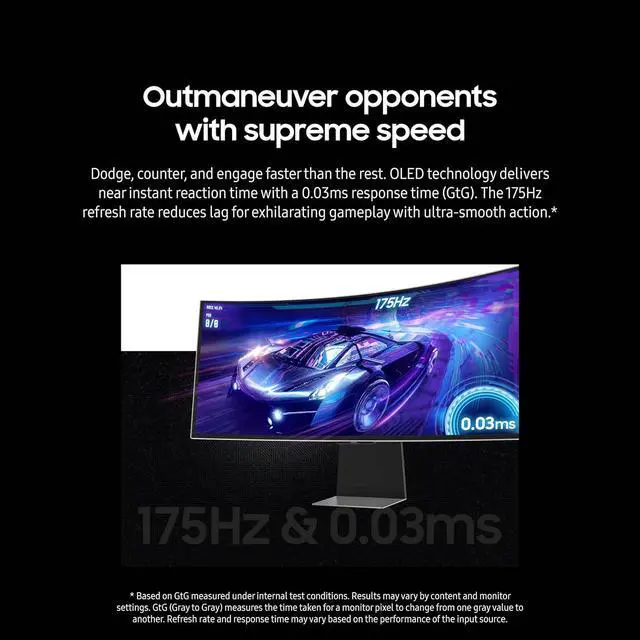 Alt view image 9 of 12 - SAMSUNG 34" 175 Hz OLED UWQHD Gaming Monitors FreeSync Premium Pro & G-Sync Compatible DCI Coverage 99% LS34DG856SNXZA