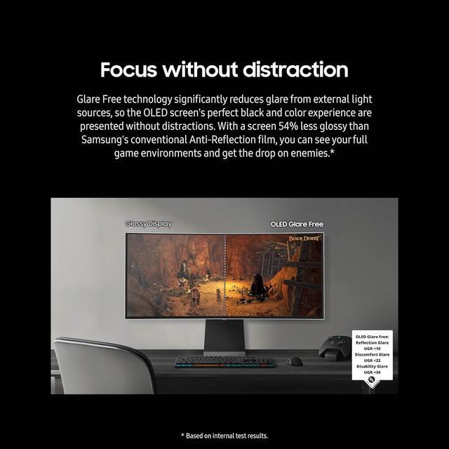 Alt view image 11 of 12 - SAMSUNG 34" 175 Hz OLED UWQHD Gaming Monitors FreeSync Premium Pro & G-Sync Compatible DCI Coverage 99% LS34DG856SNXZA