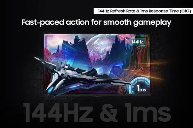 Alt view image 9 of 10 - Samsung 27" Odyssey G7 (G70D) 4K UHD IPS 144Hz 1ms(GtG) Smart Gaming Monitor - LS27DG702ENXZA