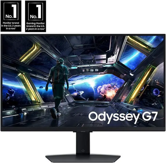 Alt view image 2 of 10 - Samsung 27" Odyssey G7 (G70D) 4K UHD IPS 144Hz 1ms(GtG) Smart Gaming Monitor - LS27DG702ENXZA