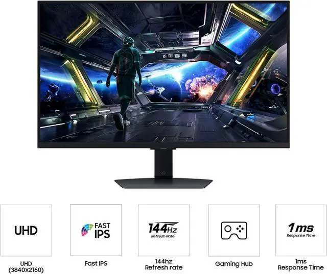 Main image of Samsung 32" Odyssey G7 (G70D) Smart Gaming Monitor 4K UHD IPS 144Hz 1ms(GtG)- LS32DG702ENXZA