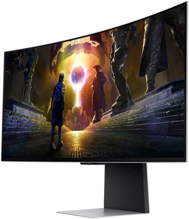 Alt view image 2 of 5 - Samsung Odyssey G8 34" WQHD 175Hz 0.03ms GTG Curved OLED G-Sync/FreeSync Gaming Monitor-LS34DG850SNXZA- Silver
