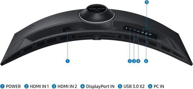 Alt view image 4 of 5 - Samsung 49" Odyssey G9 Gaming Monitor 240Hz Dual QHD Freesync Premium pro Curved Screen - LS49CG952ENXZA