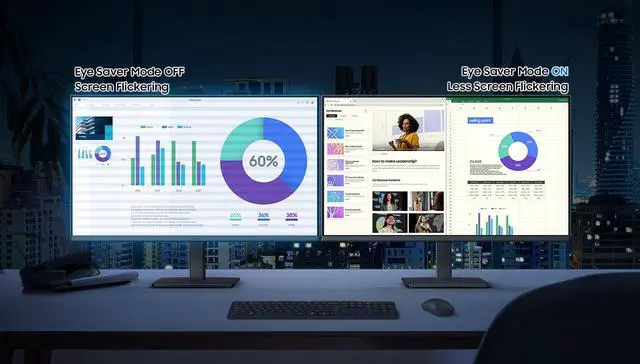 Alt view image 13 of 13 - SAMSUNG 24" 100 Hz IPS FHD Monitor 5 ms Flat Panel S30GD LS24D300GANXZA