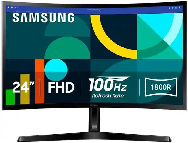 Main image of Samsung 24" S3 (S36GD) FHD 100Hz Curved Monitor LS24D368GANXZA