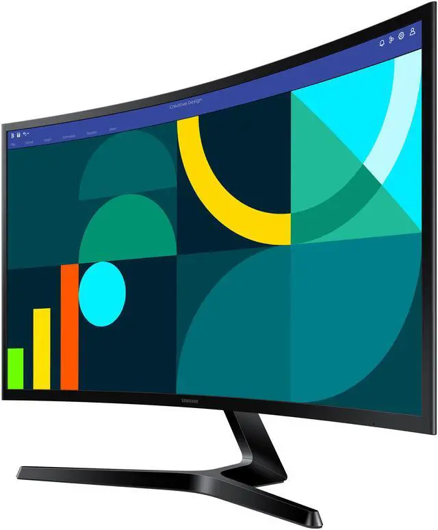 Alt view image 3 of 9 - Samsung 27" S3 (S36GD) FHD 100Hz Curved Monitor LS27D368GANXZA