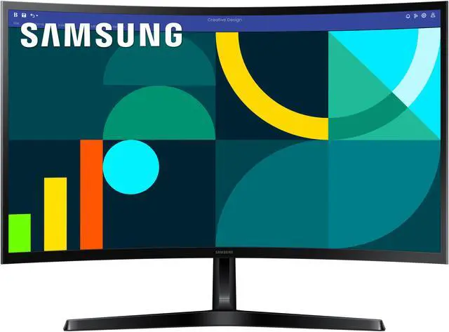 Alt view image 2 of 9 - Samsung 27" S3 (S36GD) FHD 100Hz Curved Monitor LS27D368GANXZA
