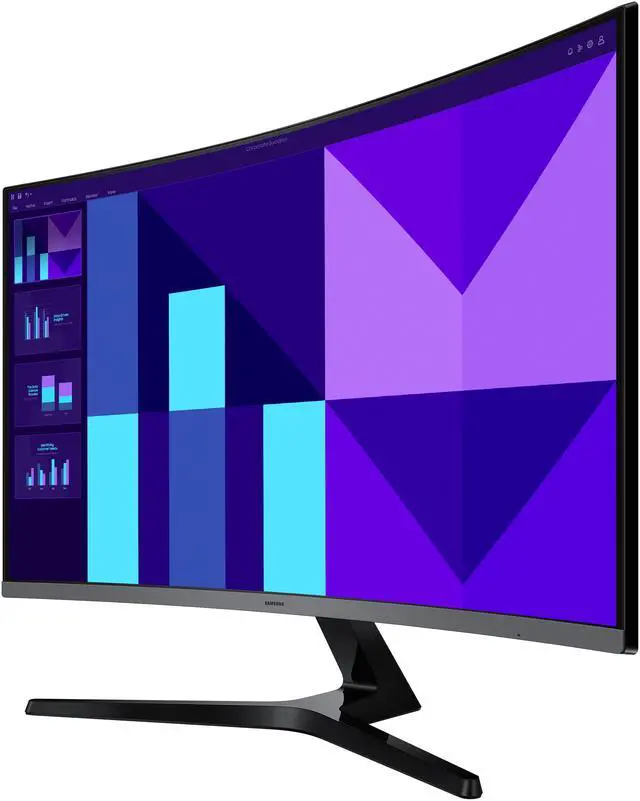 Alt view image 3 of 13 - SAMSUNG S3 32" Full HD 100Hz Built-in Speaker Curved Computer Monitor LS32D396GANXZA