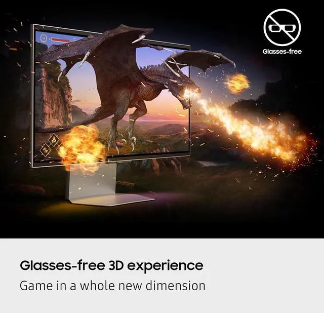 Alt view image 6 of 15 - Samsung 27" Odyssey 3D G90XF 4K 165Hz Gaming Monitor