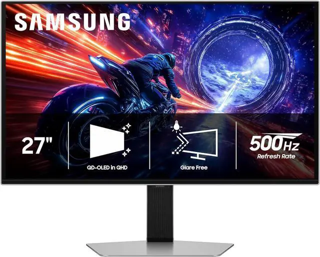 Main image of SAMSUNG 27" Odyssey QD-OLED G6 (G60SF) QHD Max 500Hz Gaming Monitor 0.03ms FreeSync Premium & G-Sync Compatible 99% (CIE1976)