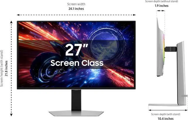 Alt view image 16 of 17 - SAMSUNG 27" Odyssey QD-OLED G6 (G60SF) QHD Max 500Hz Gaming Monitor 0.03ms FreeSync Premium & G-Sync Compatible 99% (CIE1976)