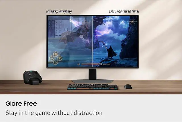 Alt view image 9 of 17 - SAMSUNG 27" Odyssey QD-OLED G6 (G60SF) QHD Max 500Hz Gaming Monitor 0.03ms FreeSync Premium & G-Sync Compatible 99% (CIE1976)