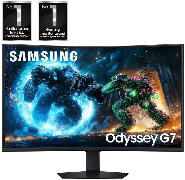 Alt view image 2 of 16 - SAMSUNG 37" 165 Hz 3840x2160 VA WUHD Curved Gaming Monitor FreeSync Premium Pro (AMD Adaptive Sync) sRGB 99% Odyssey G7 G75F LS37FG75DENXZA