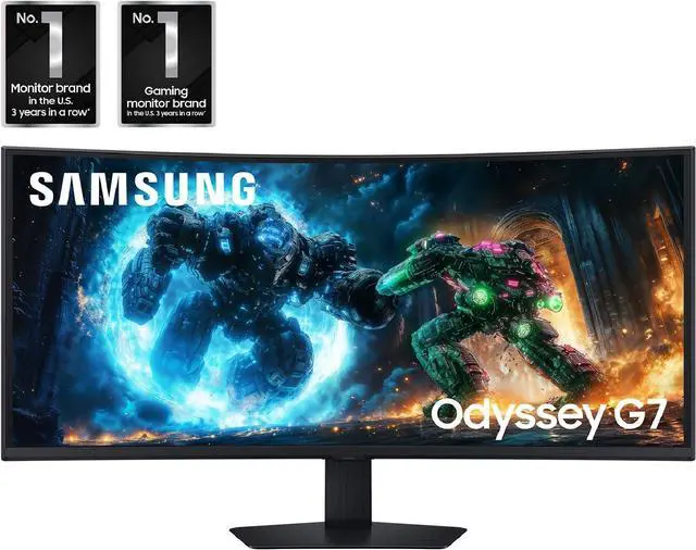 Alt view image 2 of 16 - SAMSUNG 40" Odyssey G7 G75F 5120 x 2160 WUHD 180Hz FreeSync Premium Pro Curved Gaming Monitor LS40FG75DENXZA