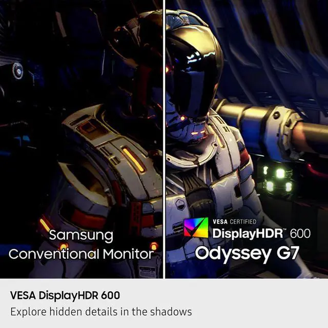 Alt view image 5 of 16 - SAMSUNG 40" Odyssey G7 G75F 5120 x 2160 WUHD 180Hz FreeSync Premium Pro Curved Gaming Monitor LS40FG75DENXZA