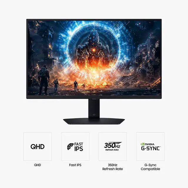 Alt view image 5 of 16 - SAMSUNG 27” Odyssey G6 G60F QHD Resolution Gaming Monitor, 350Hz Refresh Rate, Fast IPS Panel, VESA DisplayHDR™ 400, NVIDIA G-Sync Compatible, AMD FreeSync™ Premium, Ergonomic Stand, LS27FG60DENXZA