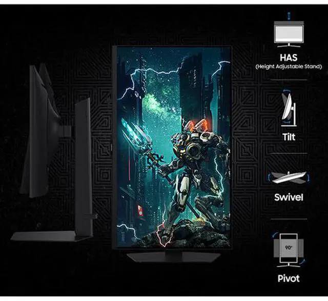 Alt view image 7 of 19 - SAMSUNG 27" Max 4K 180Hz / FHD 360Hz IPS FHD Gaming Monitor FreeSync Premium (AMD Adaptive Sync) sRGB 99% Odyssey G7 G70F LS27FG706ENXZA