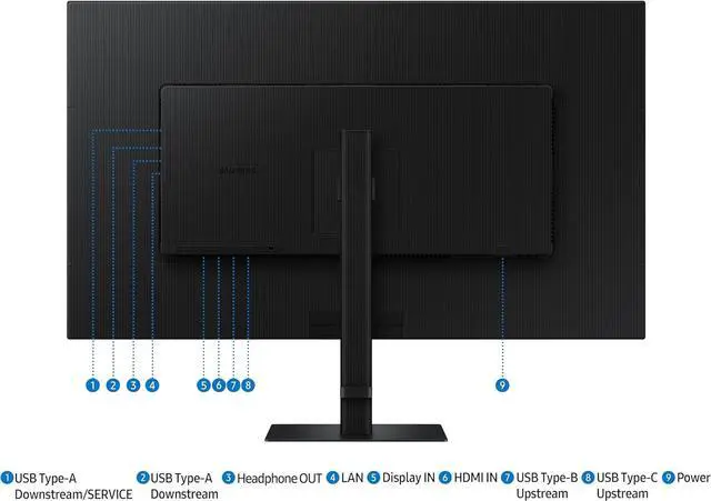 Alt view image 4 of 4 - Samsung ViewFinity S80UD 37" 4K HDR Monitor with KVM, 5ms, HDR 10, USB Type C, Height Adjustable Stand, 16:9