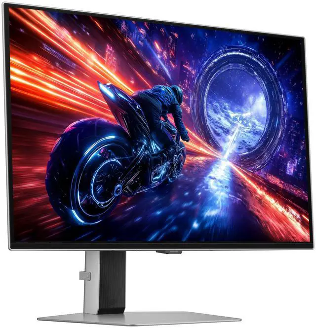 Alt view image 2 of 9 - Samsung Odyssey G6 27" WQHD 500Hz 0.03ms GTG OLED FreeSync Gaming Monitor (LS27FG600SNXZA) - Silver